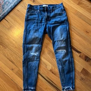 Madewell 30/10P skinny jeans - distressed - worn a few times!